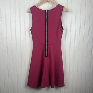 City Studio Y2K Style Dark Fuchsia Dress In Size Medium Black Back Zipper Accent